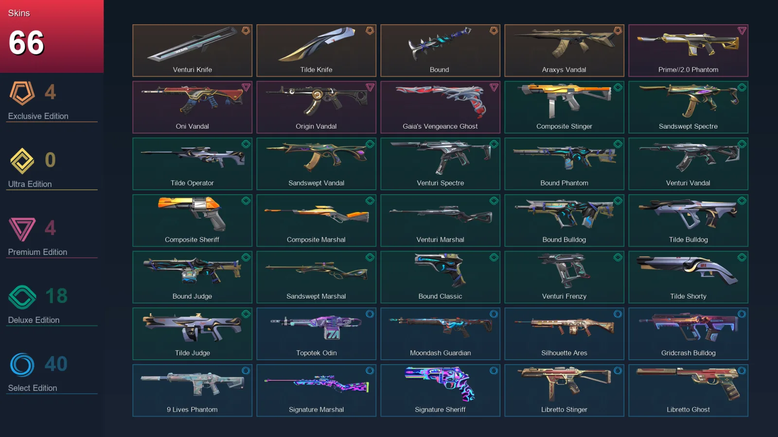 NA | Lv111 | Unranked | 66 Skin | 29 Agent | 65 Buddy — Valorant account