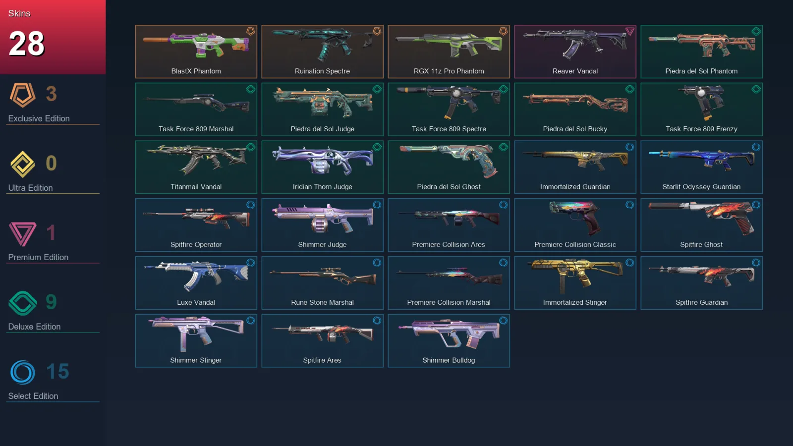 NA | BlastX Phantom | Ruination Spectre | RGX 11z Pro Phantom | Reaver Vandal | 28 Skin | 15 Agent | 38 Buddy | Lv60