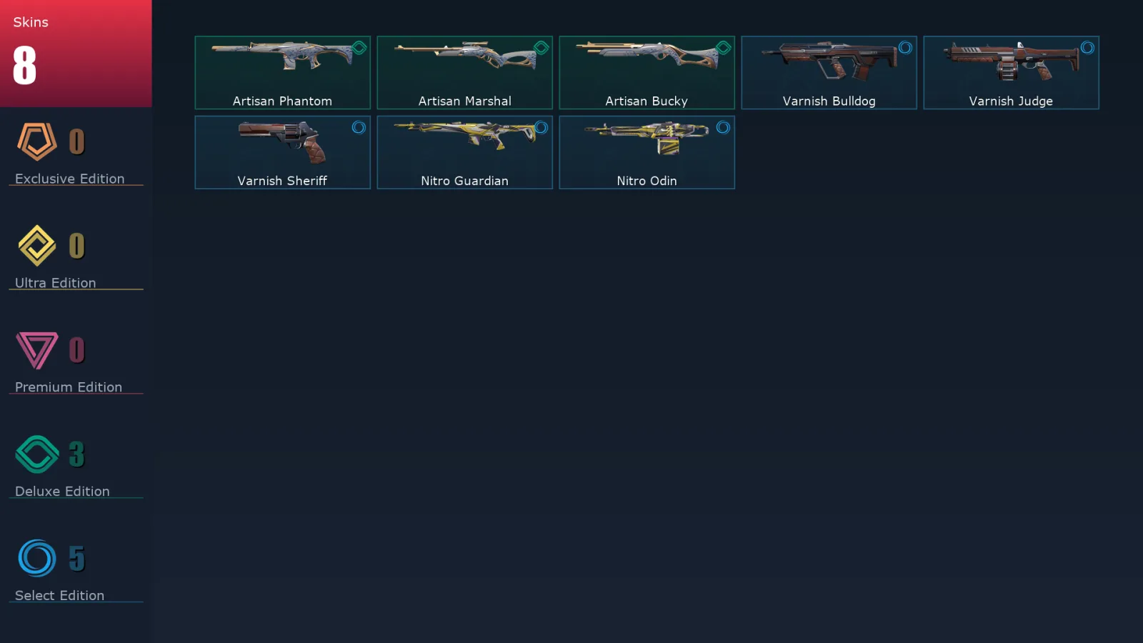 [Valorant] | EU | Level 32 | 10 Agents | 8 Skins