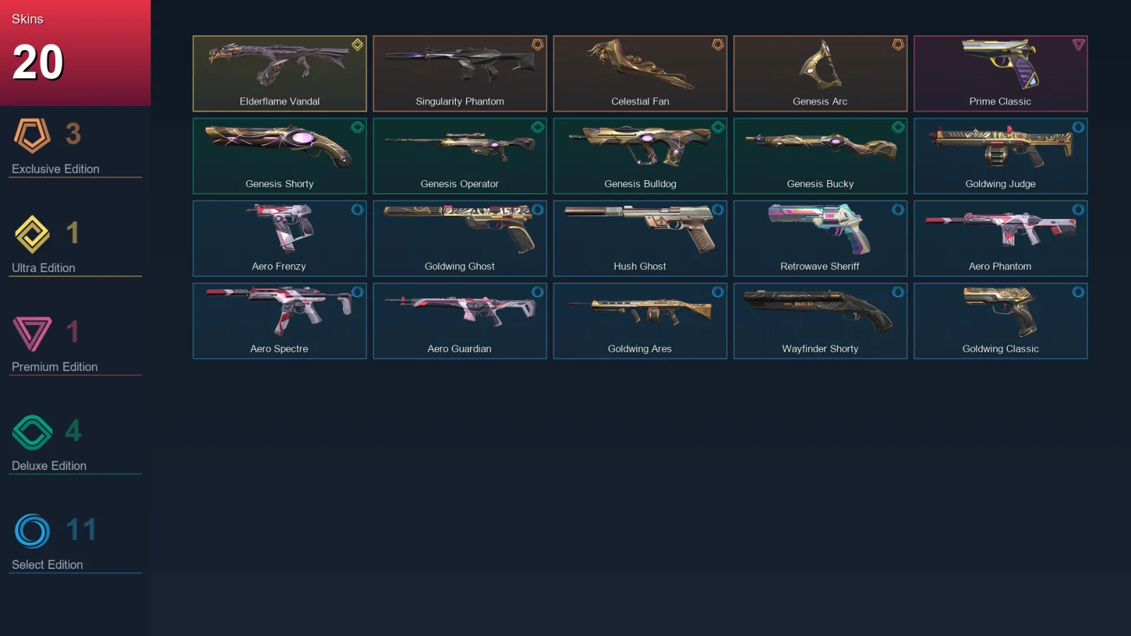 AP | Lv95 | Unranked | 20 Skin | 25 Agent | 58 Buddy