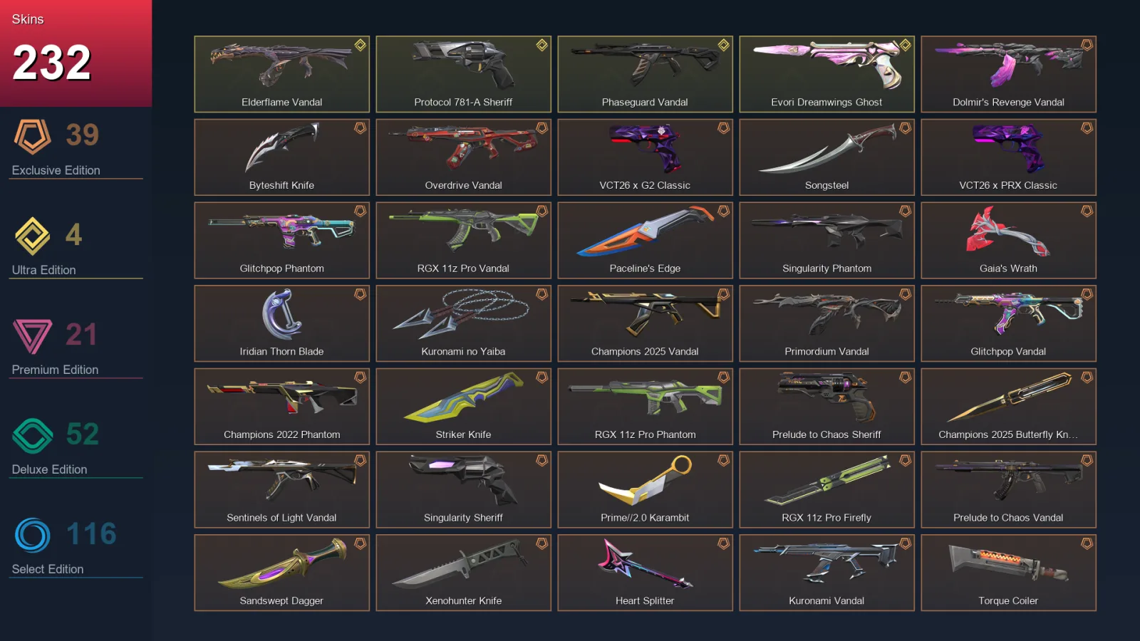 EU | Lv369 | Diamond I | 232 Skin | 29 Agent | 225 Buddy