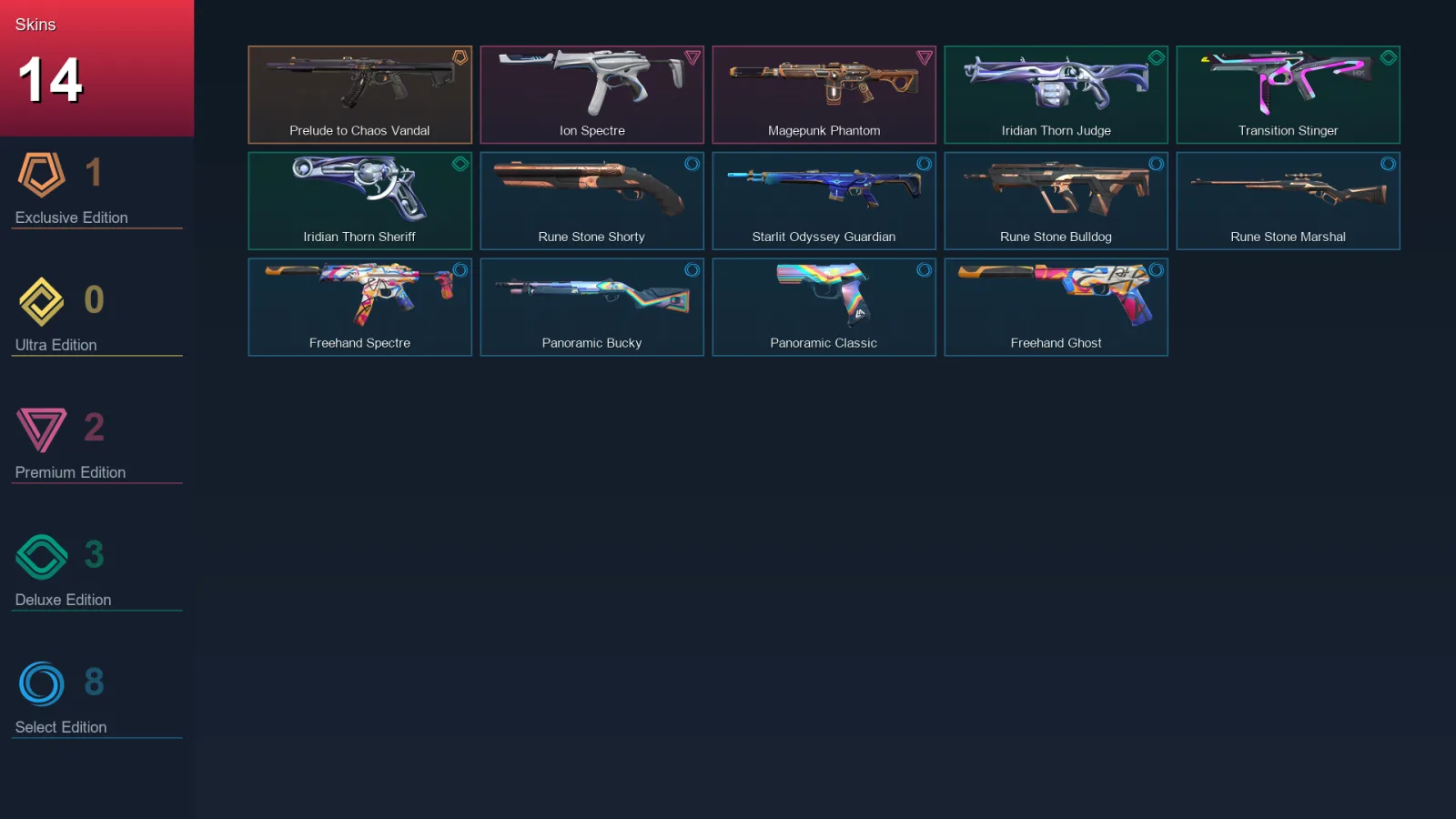 EU | Lv26 | Unranked | 14 Skin | 10 Agent | 10 Buddy