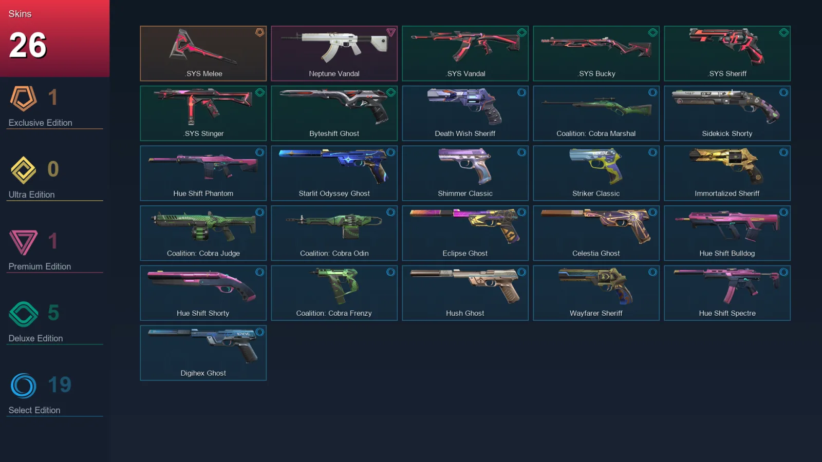 AP | Lv193 | Unranked | 26 Skin | 26 Agent | 79 Buddy