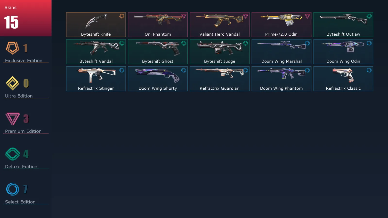 [Valorant] | EU | Level 57 | 25 Agents | 15 Skins