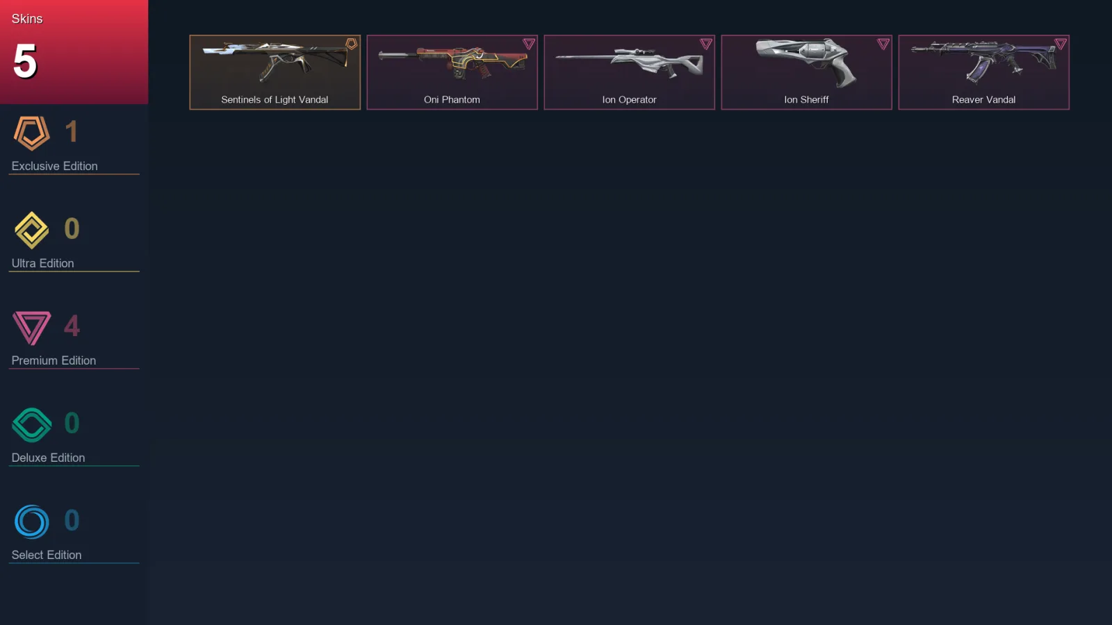EU | Lv55 | Unranked | 5 Skin | 20 Agent | 22 Buddy