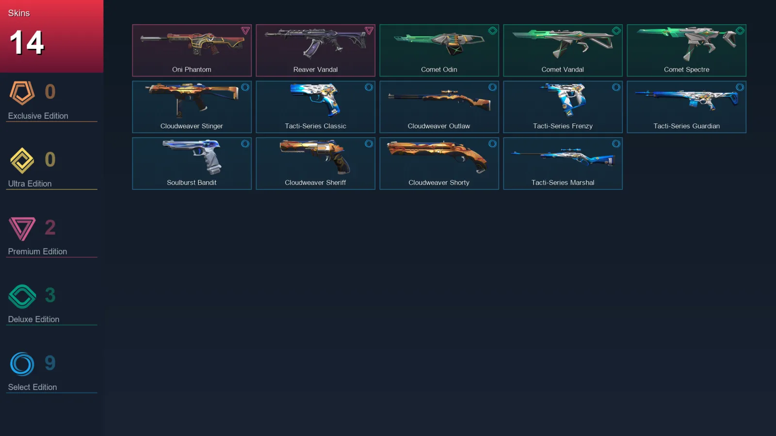 EU | Lv54 | Unranked | 14 Skin | 19 Agent | 23 Buddy