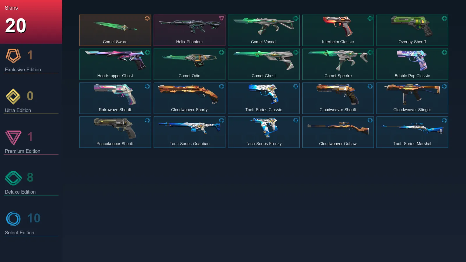 AP | Lv122 | Unranked | 20 Skin | 28 Agent | 43 Buddy