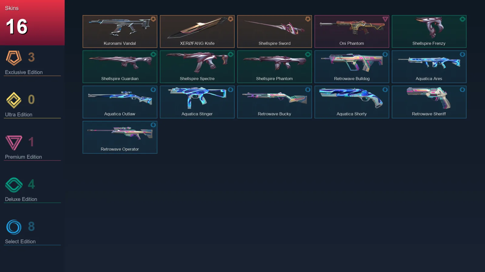 EU | Lv42 | Unranked | 16 Skin | 14 Agent | 19 Buddy