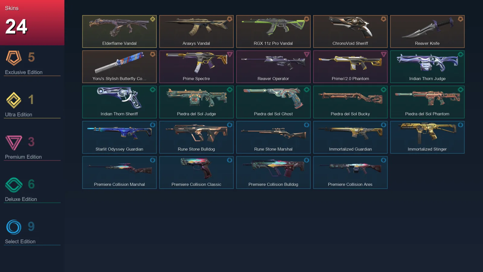 EU | Lv39 | Unranked | 24 Skin | 14 Agent | 26 Buddy