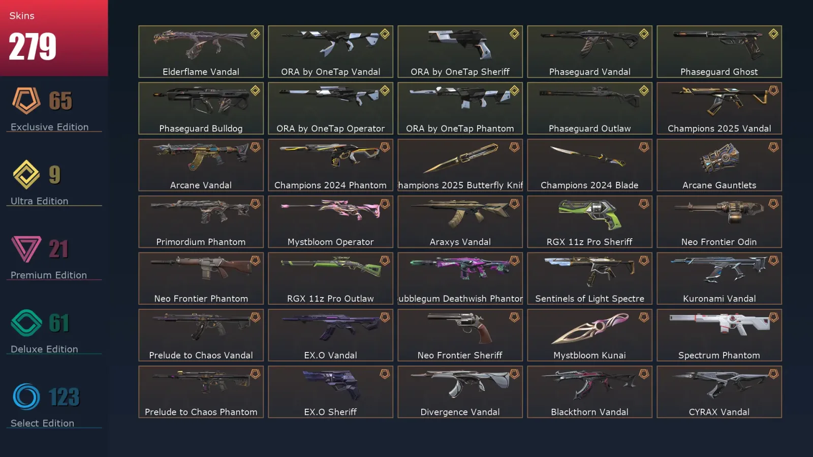 [Valorant] | EU | Level 420 | 29 Agents | 279 Skins — Valorant account