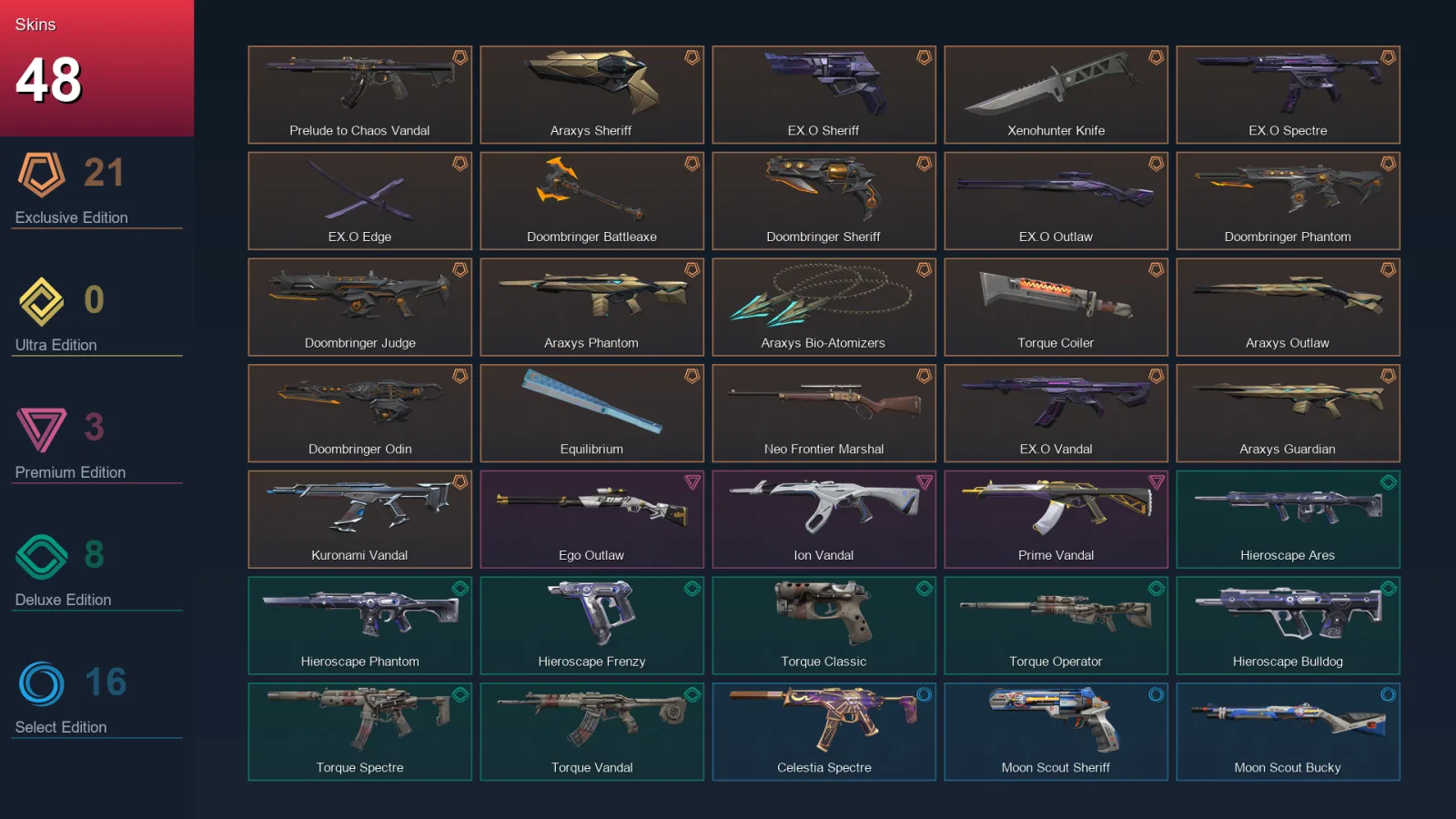 LA | Lv55 | Unranked | 48 Skin | 14 Agent | 25 Buddy