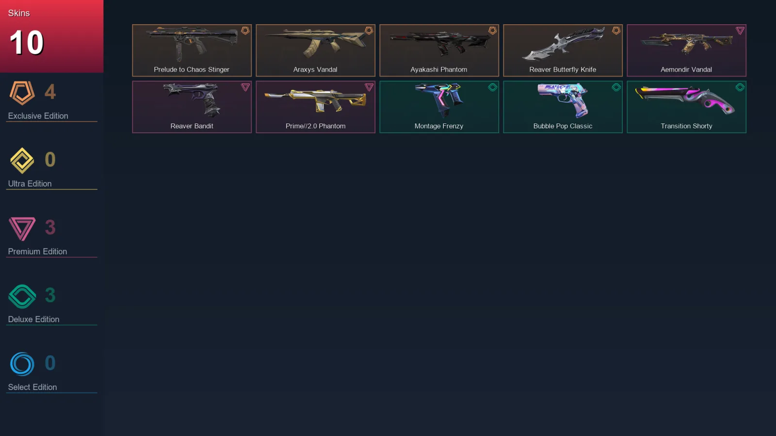 AP | Lv86 | Unranked | 10 Skin | 25 Agent | 27 Buddy