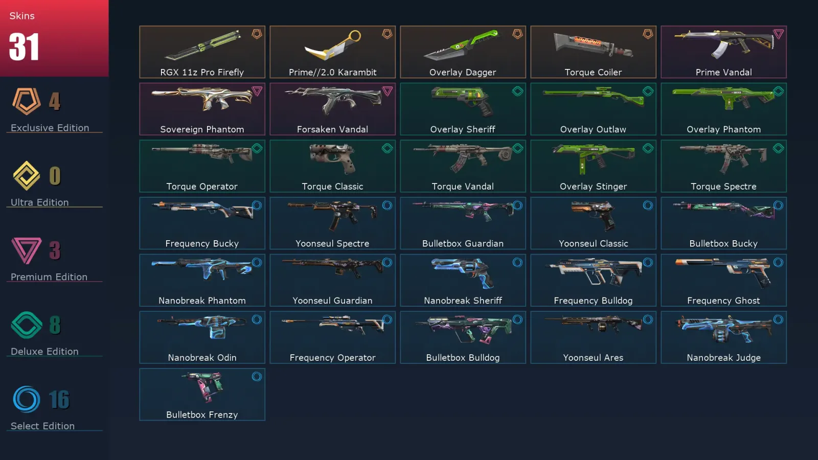 [Valorant] | EU | Level 91 | 21 Agents | 31 Skins — Valorant account