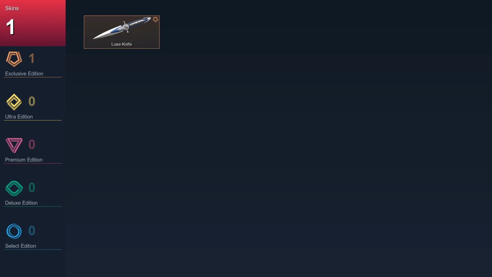 EU | Lv1 | Unranked | 1 Skin | 7 Agent | 4 Buddy — Luxe Knife