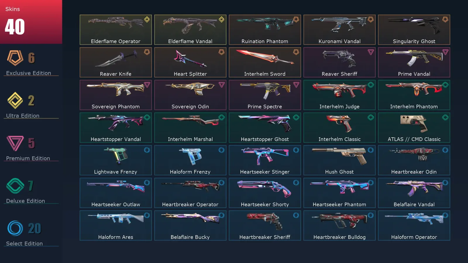 [Valorant] | EU | Level 145 | 27 Agents | 40 Skins — Valorant account
