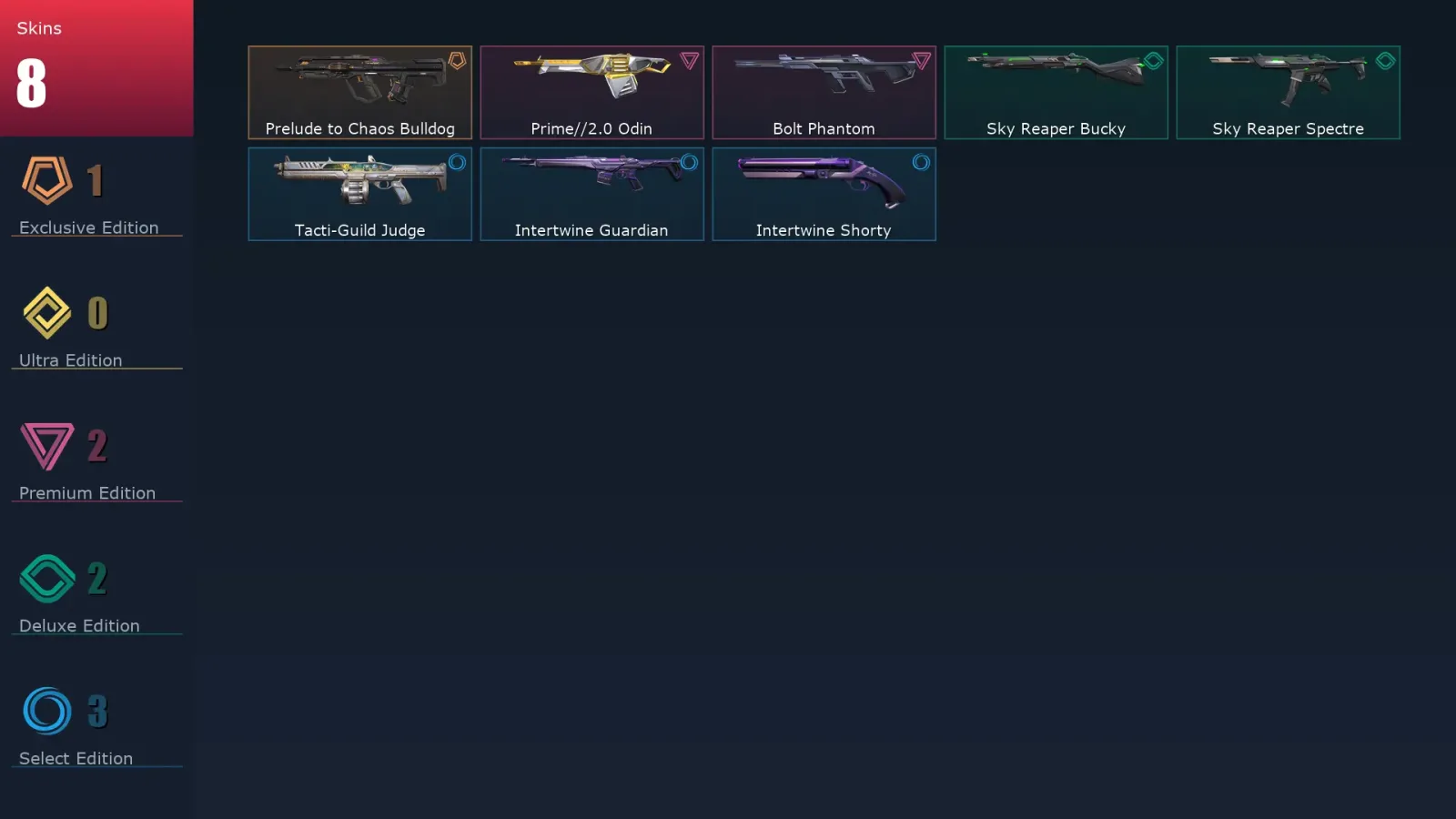 [Valorant] | EU | Level 7 | 6 Agents | 8 Skins