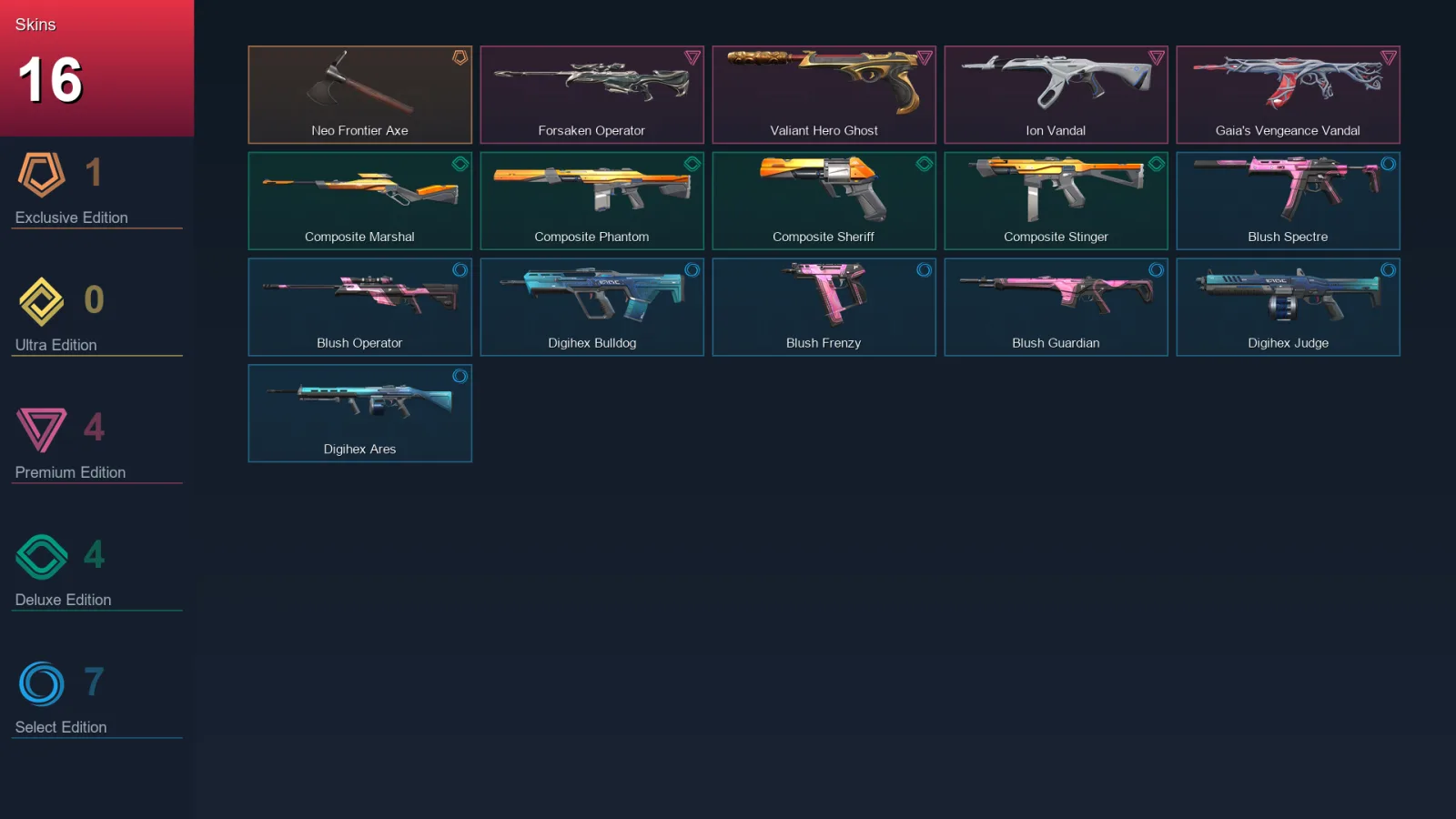 AP | Lv37 | Unranked | 16 Skin | 14 Agent | 15 Buddy — Valorant account
