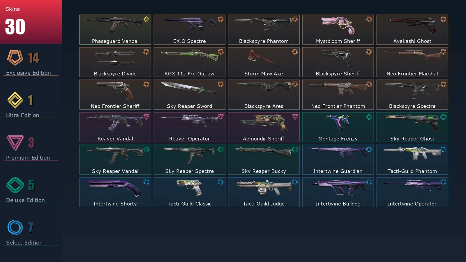 [Valorant] | EU | Level 41 | Diamond 2 | 12 Agents | 32 Skins