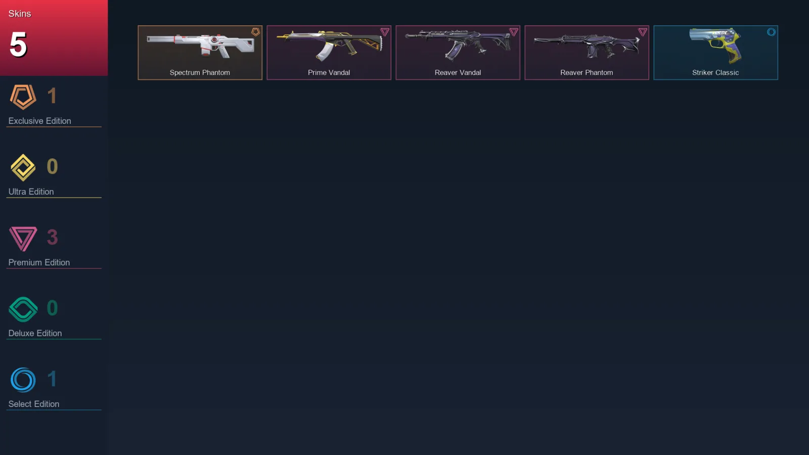 NA | Lv69 | Unranked | 5 Skin | 22 Agent | 24 Buddy