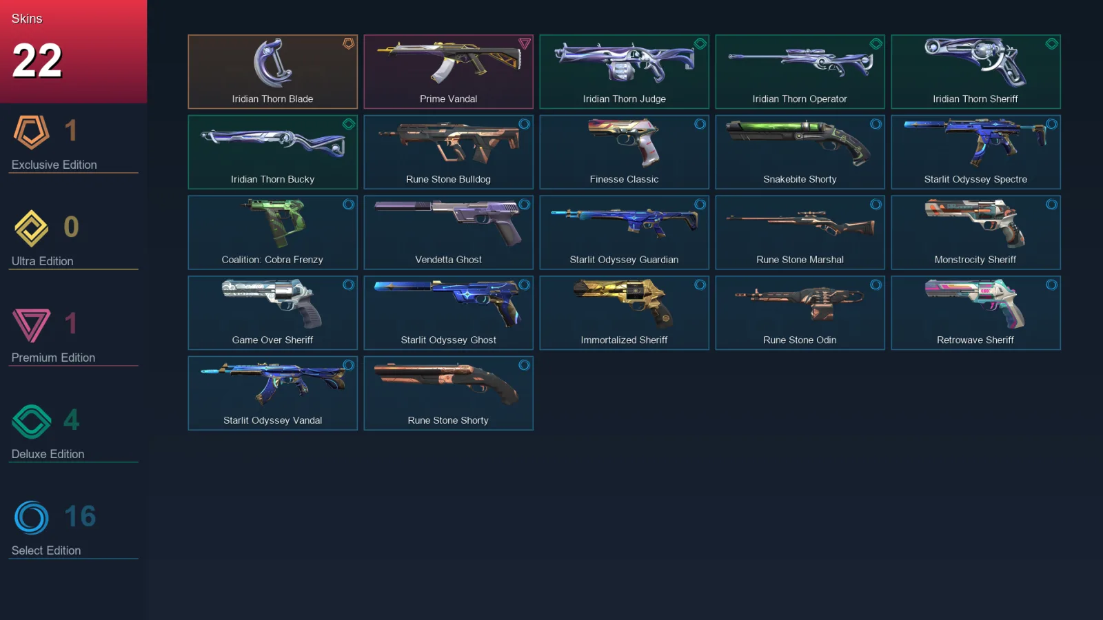 AP | Lv143 | Unranked | 22 Skin | 25 Agent | 61 Buddy