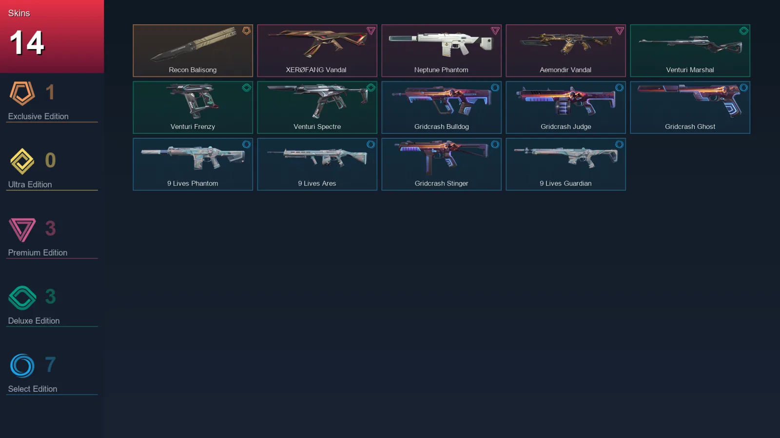 LA | Lv72 | Unranked | 14 Skin | 22 Agent | 33 Buddy