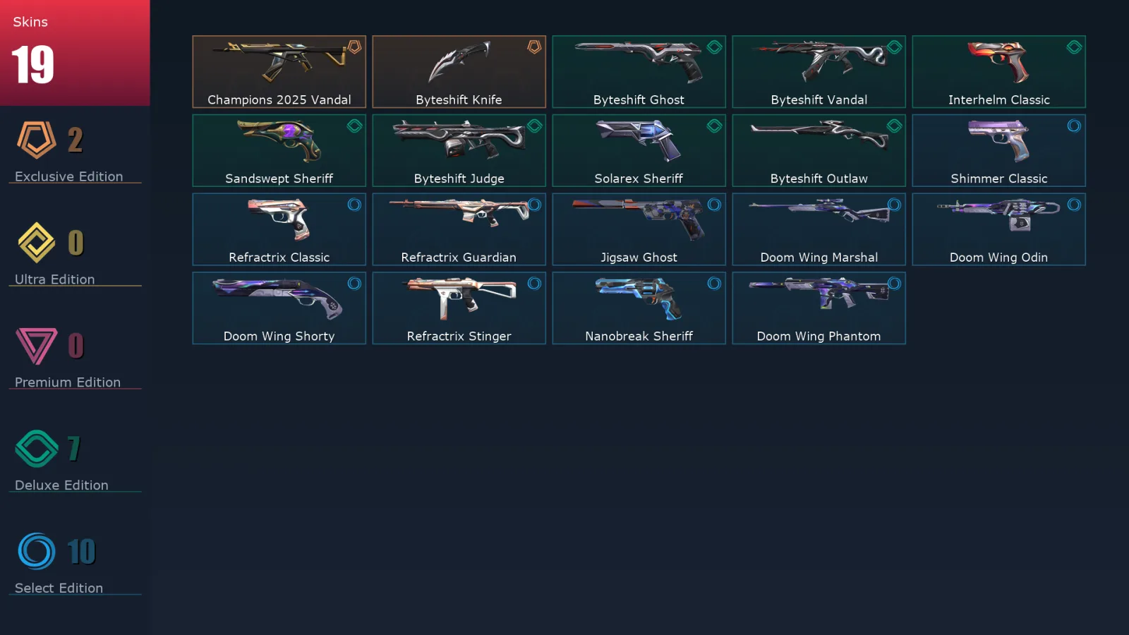 [Valorant] | EU | Level 178 | 28 Agents | 19 Skins