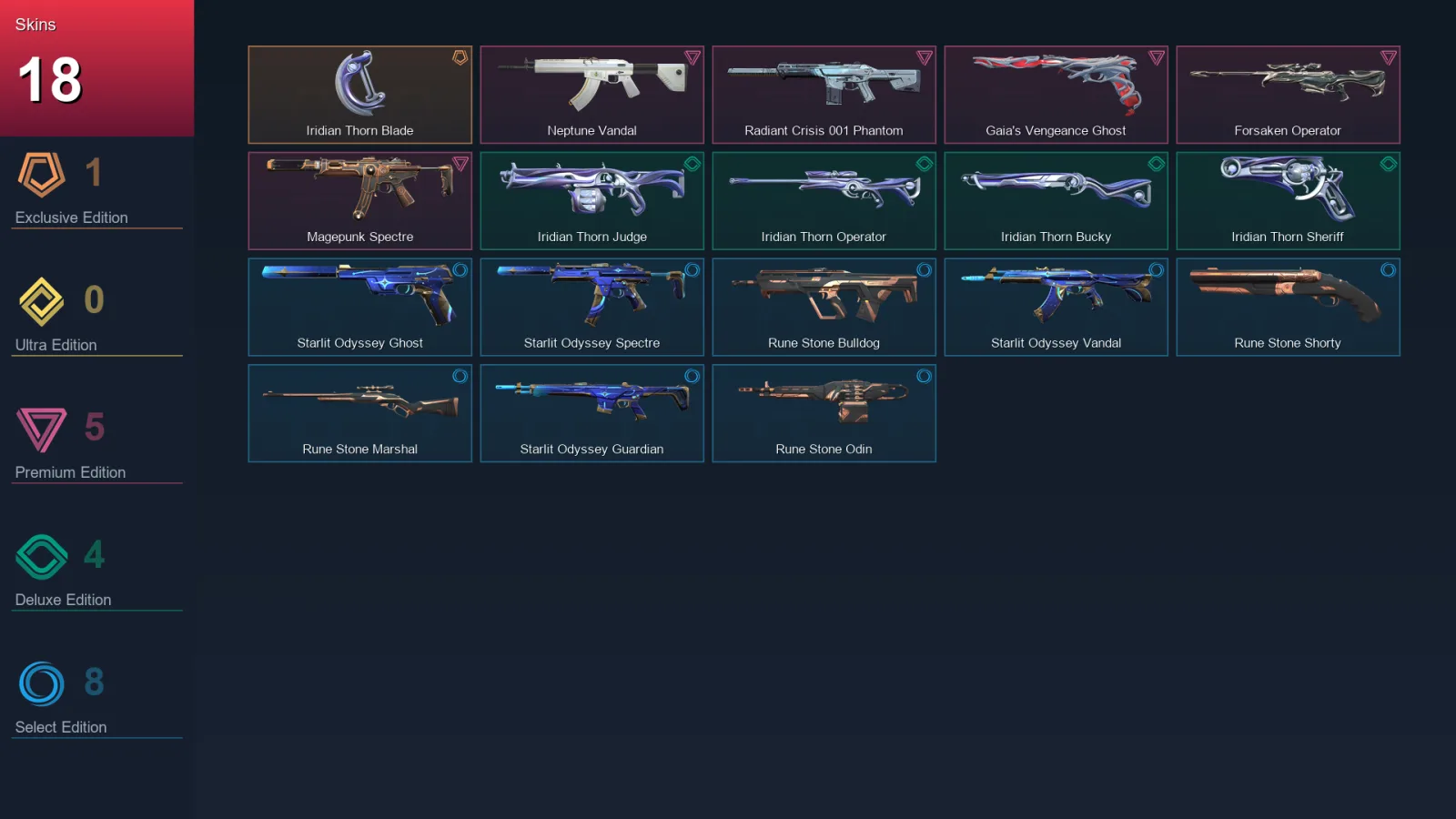 LA | Lv49 | Unranked | 18 Skin | 20 Agent | 26 Buddy