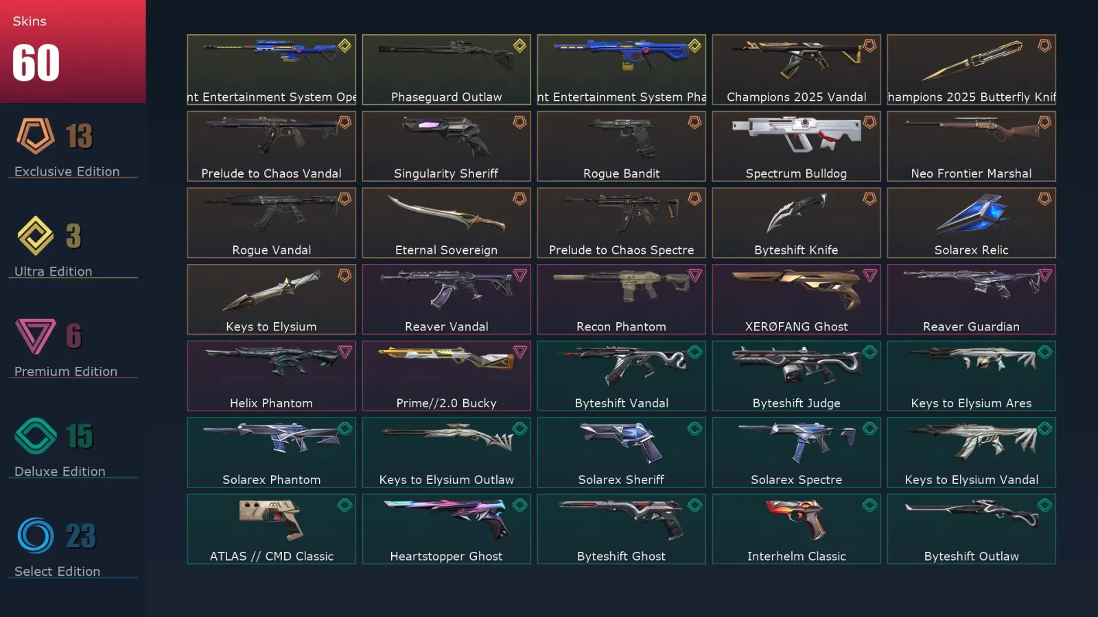 [Valorant] | EU | Level 134 | Diamond 2 | 29 Agents | 60 Skins — Valorant account