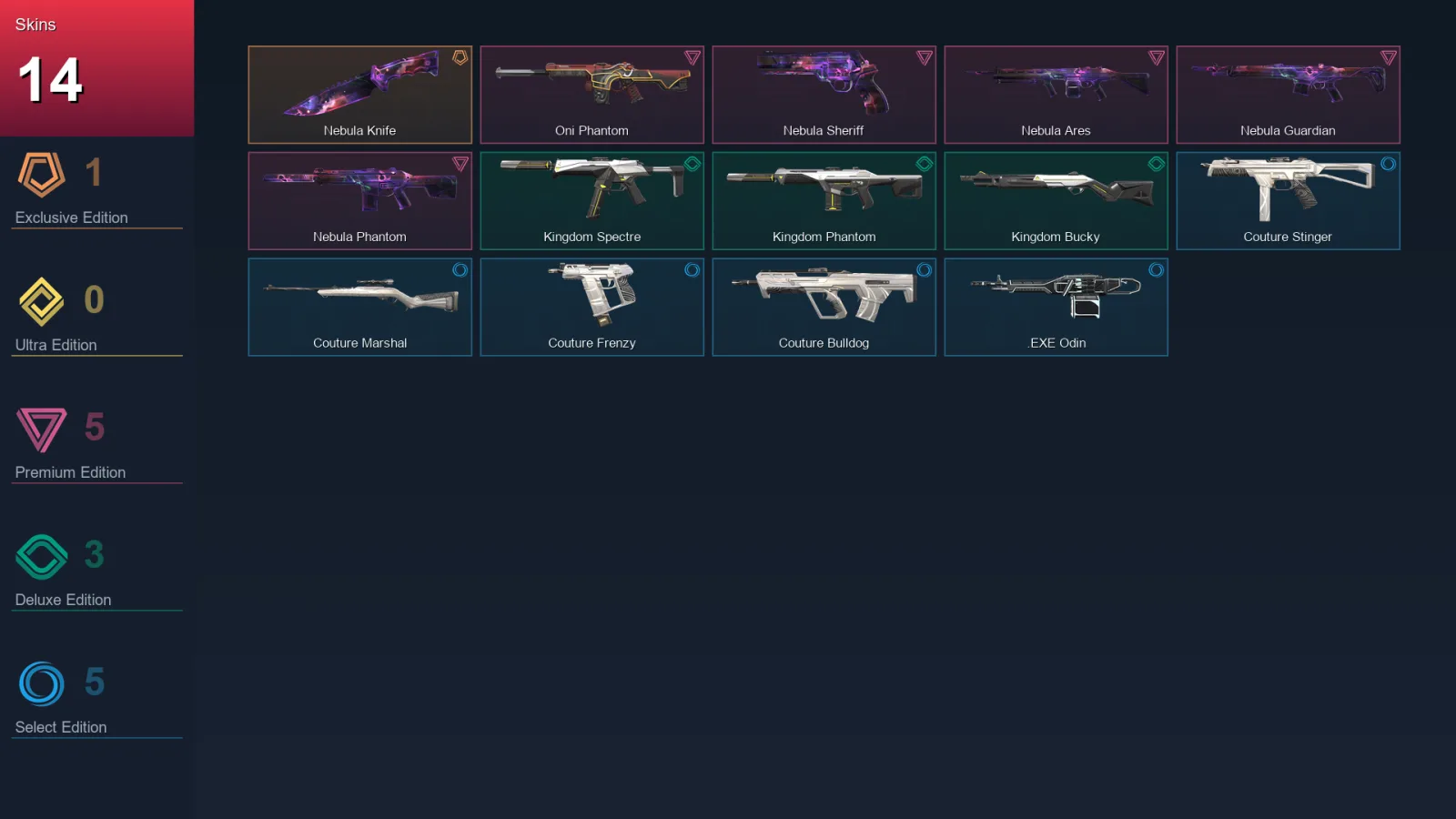 EU | Lv1 | Unranked | 14 Skin | 8 Agent | 12 Buddy