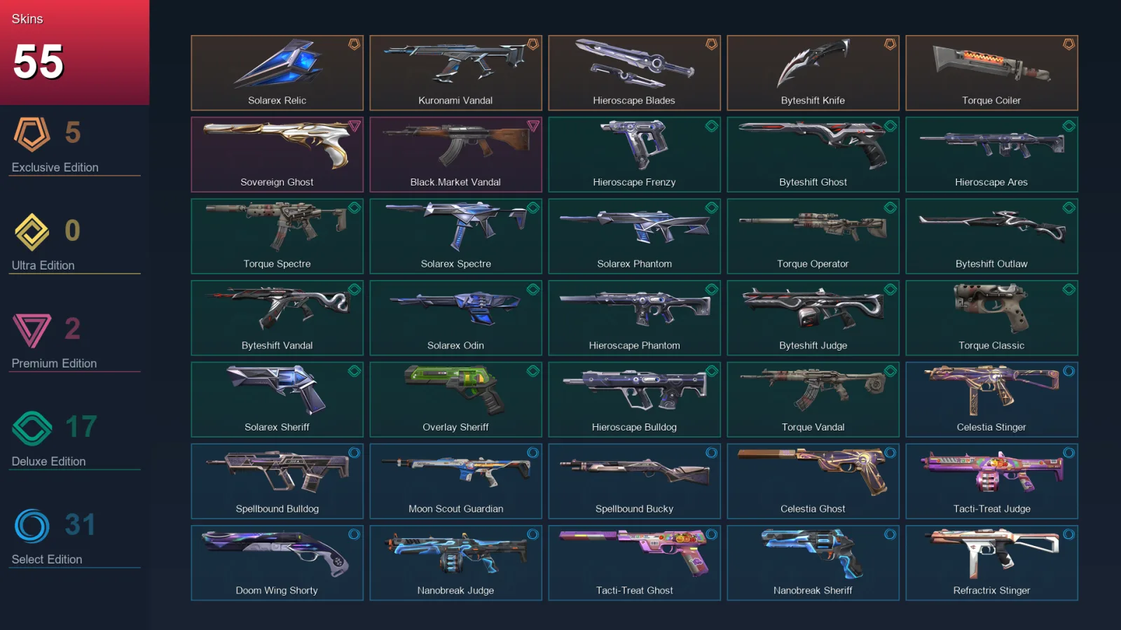 BR | Lv95 | Unranked | 55 Skin | 24 Agent | 58 Buddy — Valorant account
