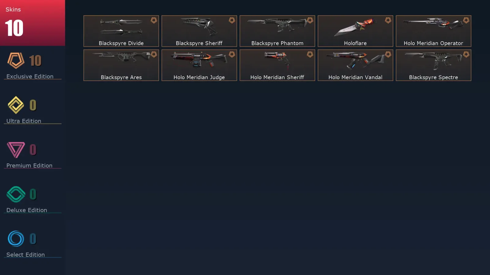 [Valorant] | EU | Level 22 | Iron 3 | 8 Agents | 10 Skins