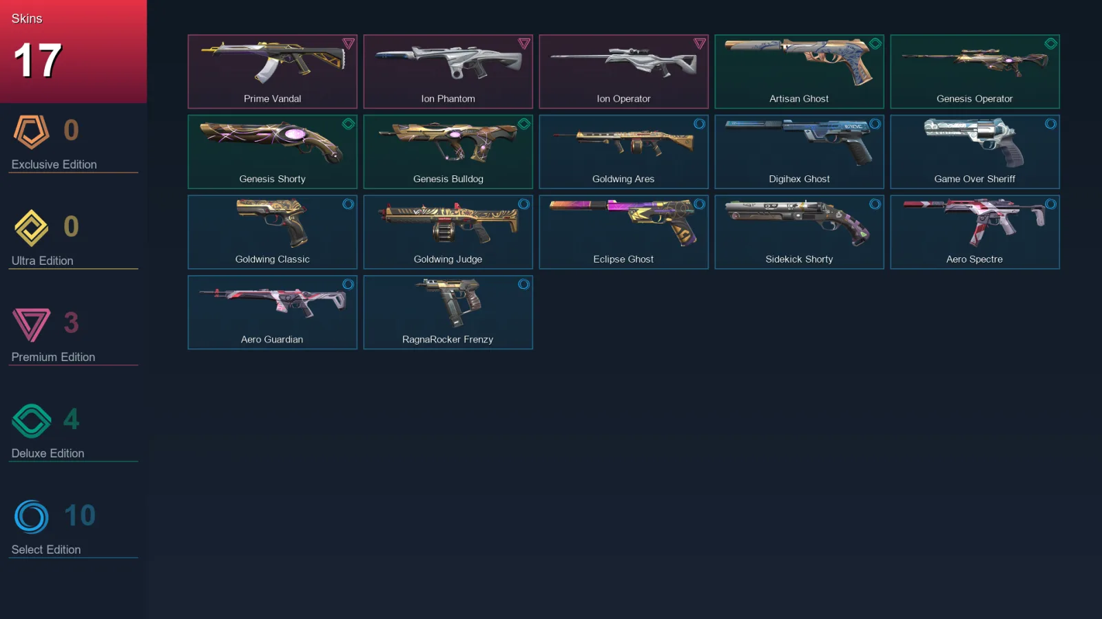 AP | Prime Vandal | Ion Phantom | Ion Operator | Artisan Ghost | 17 Skin | 29 Agent | 67 Buddy | Lv157