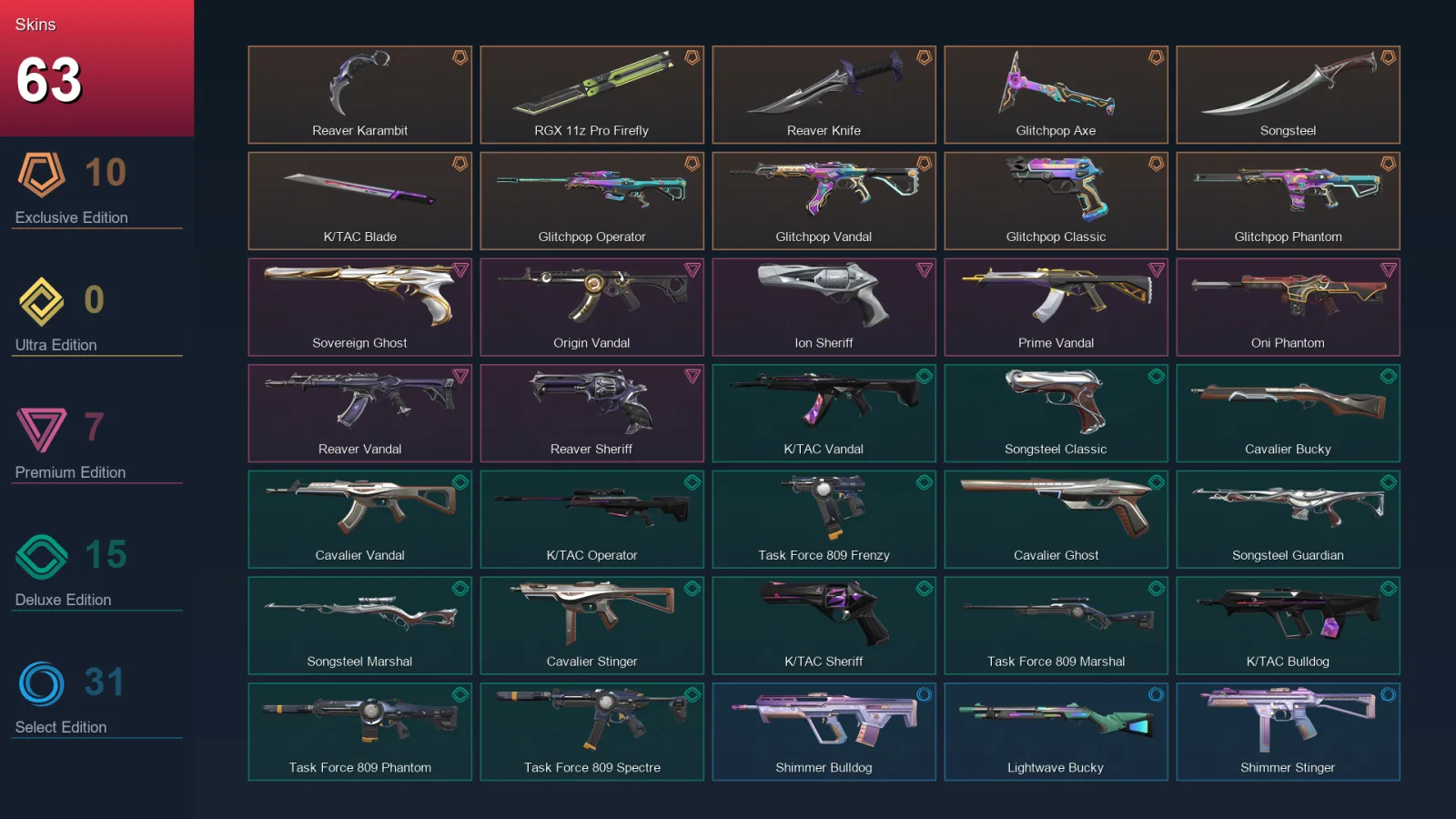 EU | Lv81 | Unranked | 63 Skin | 20 Agent | 57 Buddy — Valorant account