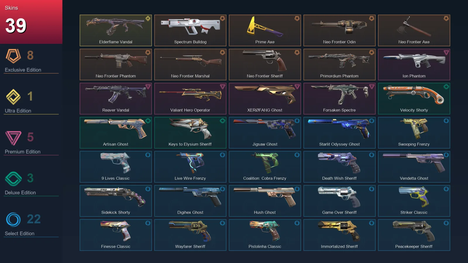 AP | Lv301 | Silver III | 39 Skin | 29 Agent | 109 Buddy