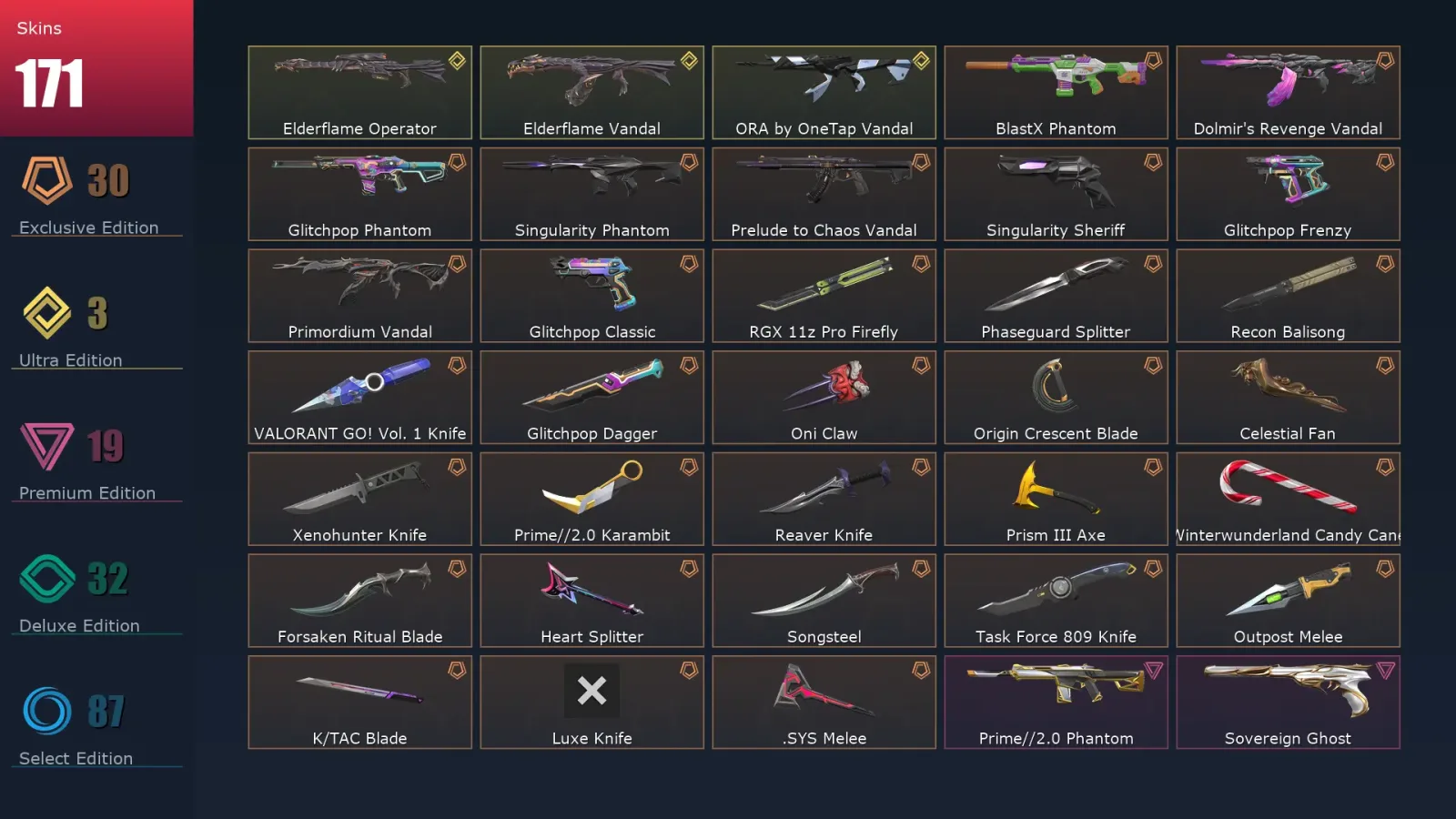 [Valorant] | EU | Level 451 | Ascendant 2 | 28 Agents | 171 Skins — Valorant account