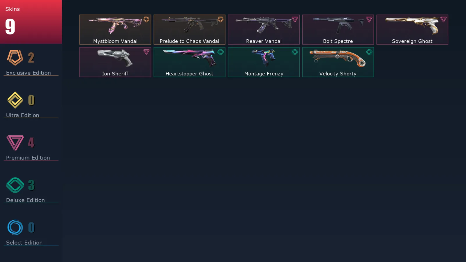 [Valorant] | EU | Level 114 | Platinum 1 | 21 Agents | 9 Skins