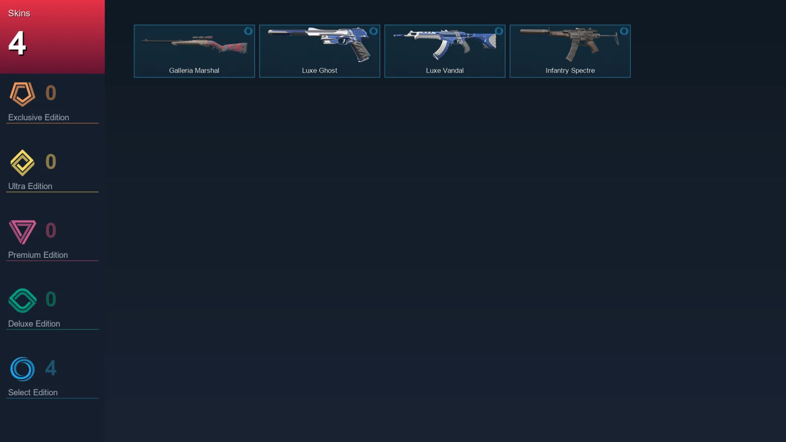 AP | Lv22 | Unranked | 4 Skin | 10 Agent | 13 Buddy