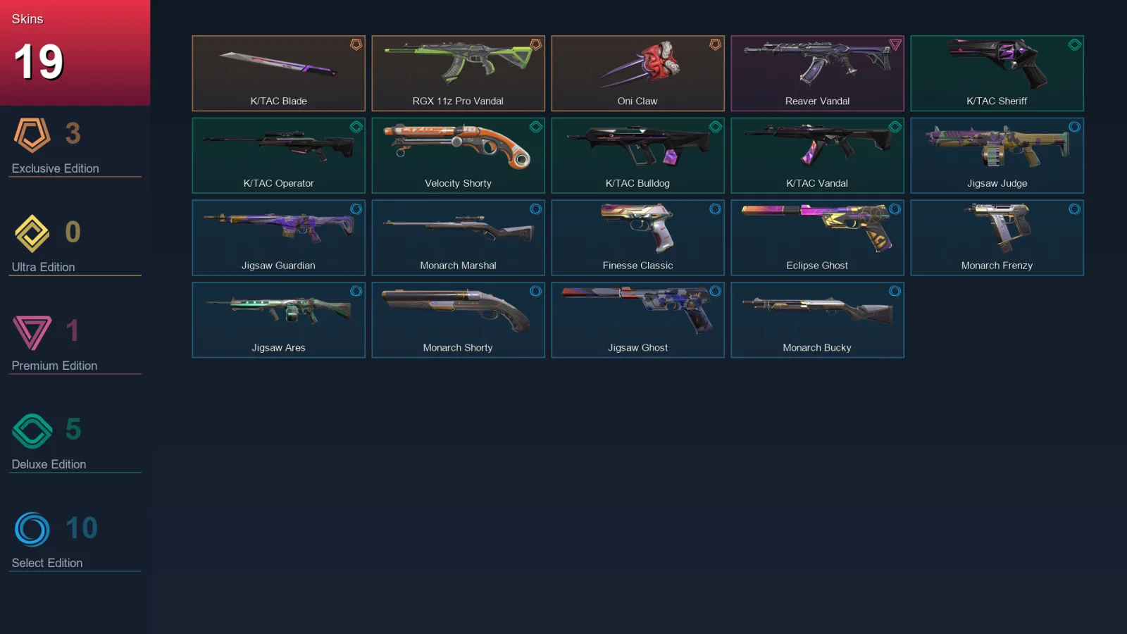 BR | Lv87 | Unranked | 19 Skin | 20 Agent | 45 Buddy