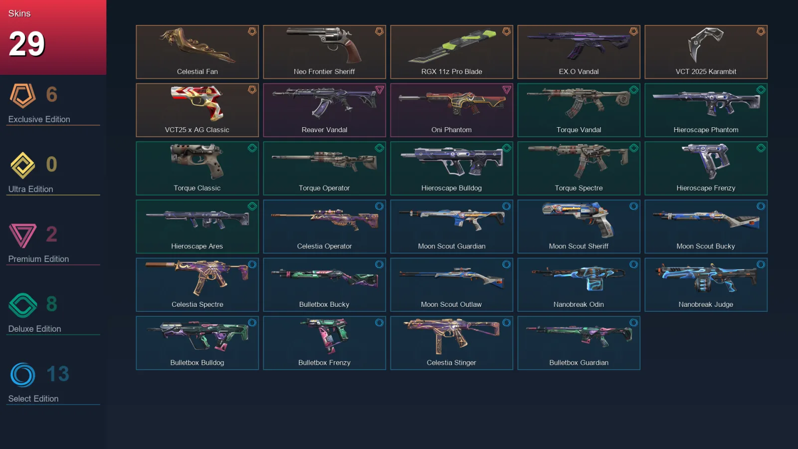 AP | Lv47 | Bronze I | 29 Skin | 18 Agent | 32 Buddy