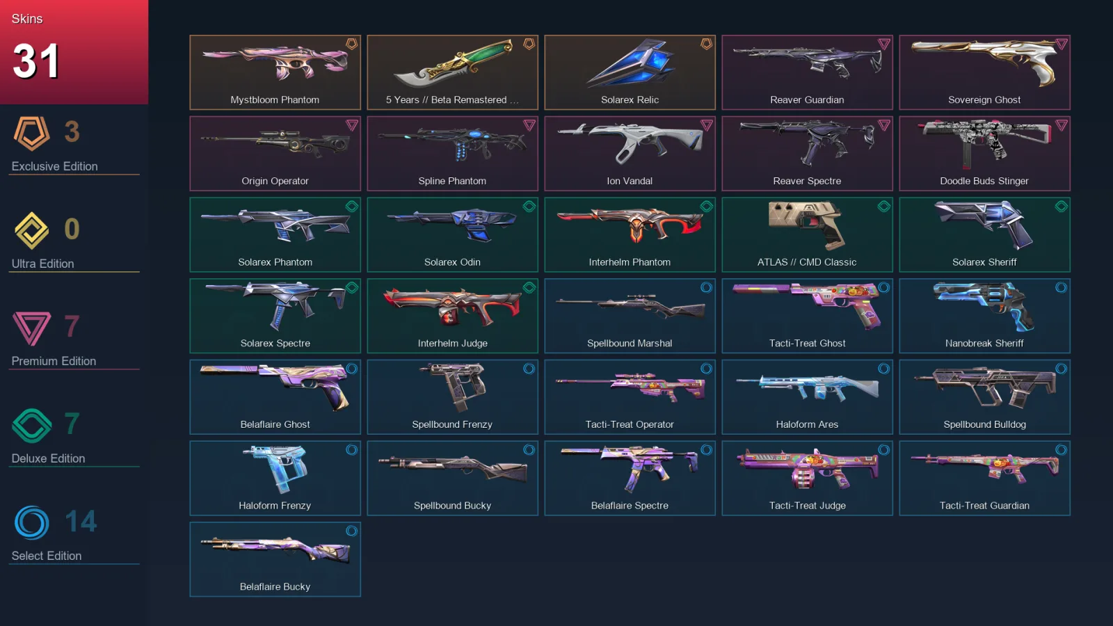 EU | Lv64 | Unranked | 31 Skin | 22 Agent | 36 Buddy — Valorant account