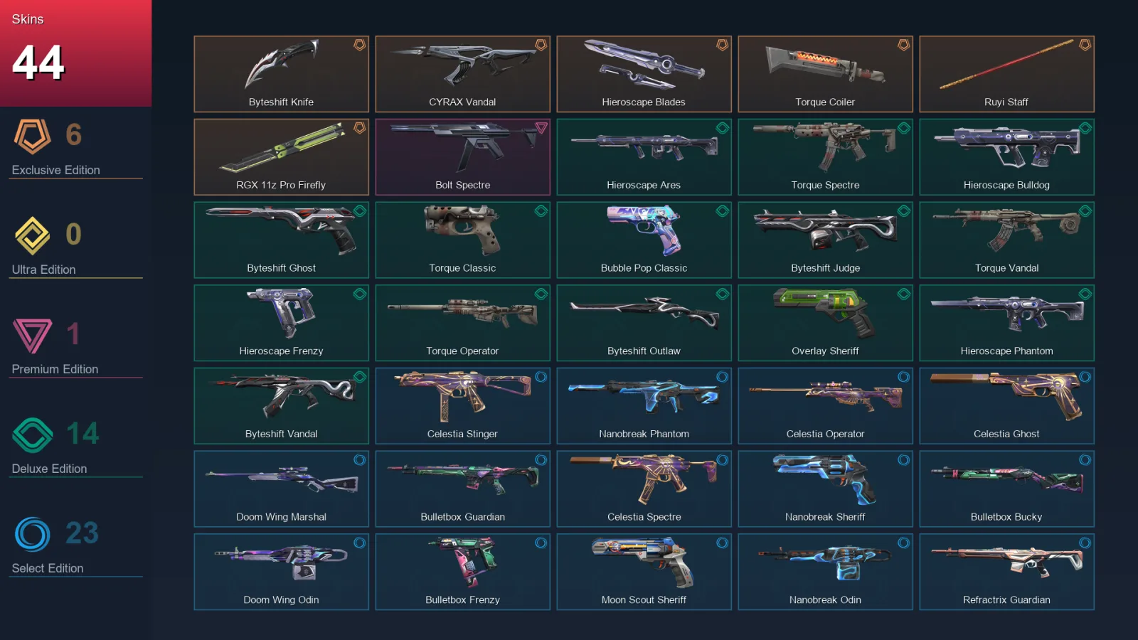 BR | Lv105 | Unranked | 44 Skin | 24 Agent | 49 Buddy