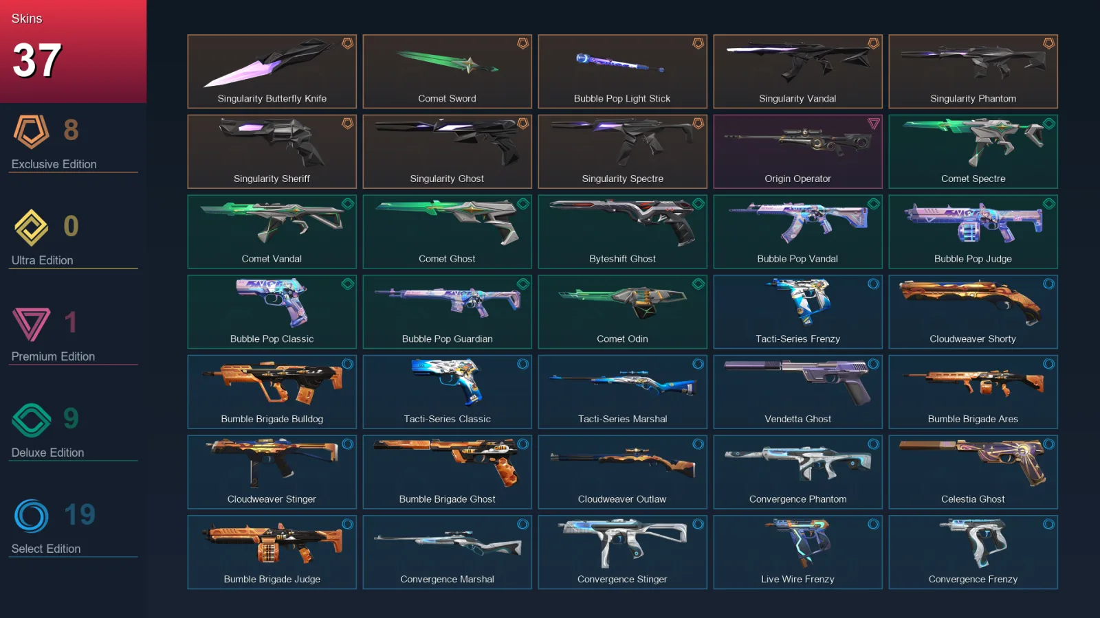 EU | Lv113 | Unranked | 37 Skin | 23 Agent | 61 Buddy