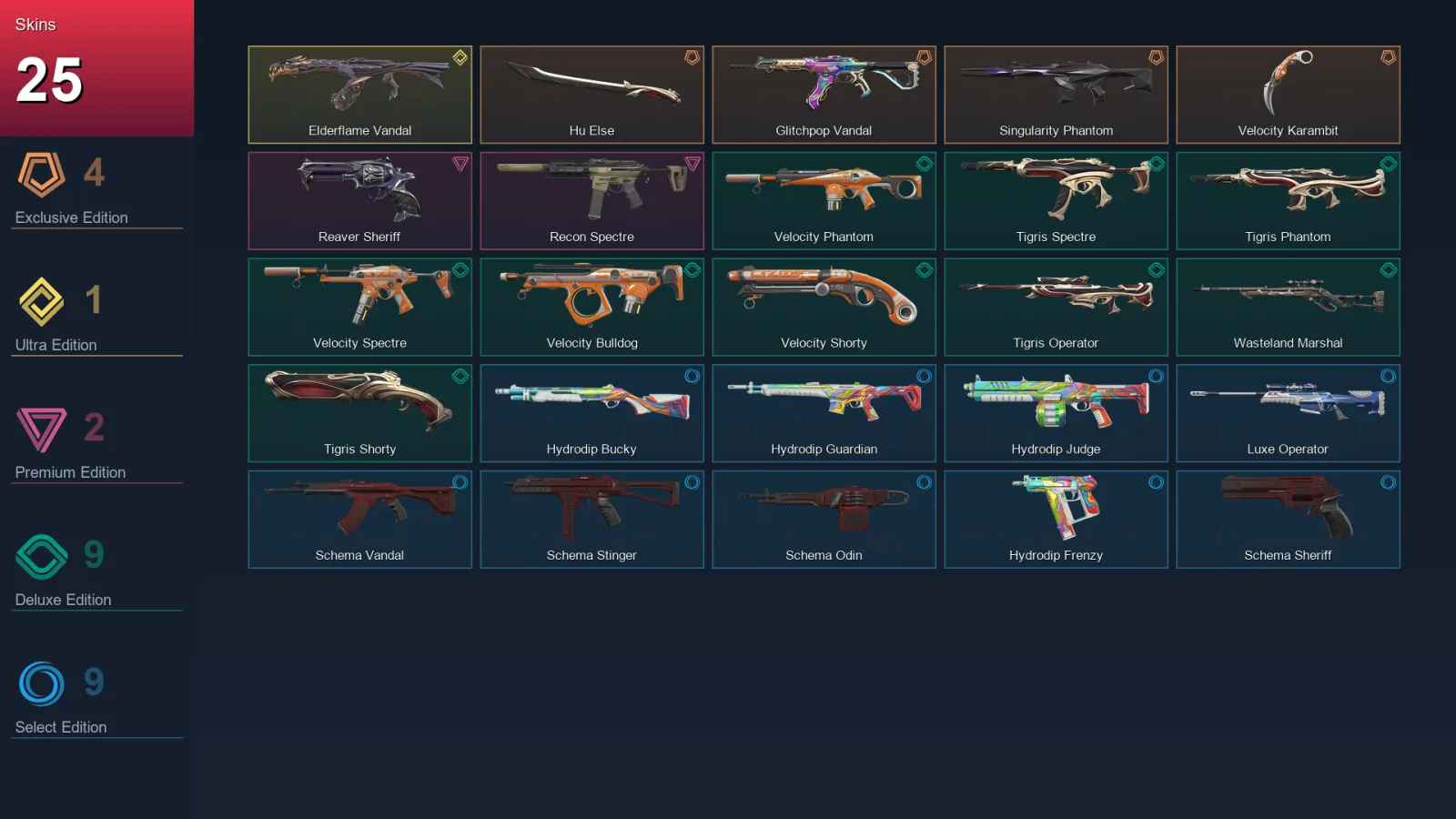 EU | Lv33 | Unranked | 25 Skin | 14 Agent | 22 Buddy