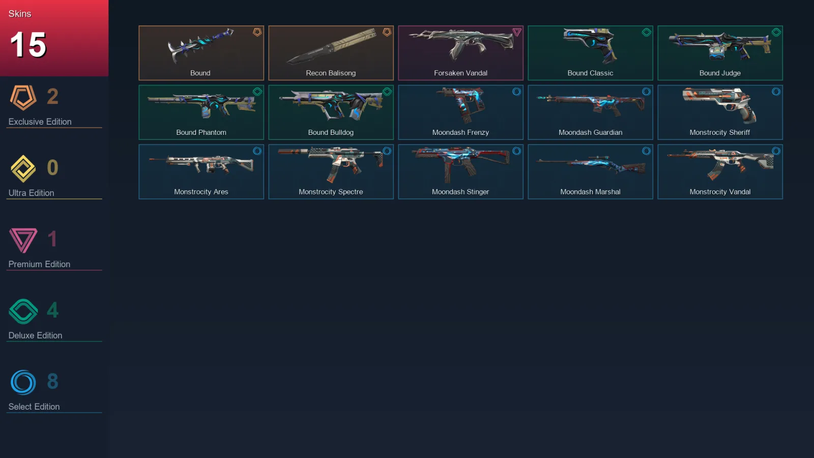 LA | Lv41 | Unranked | 15 Skin | 13 Agent | 22 Buddy — Valorant account