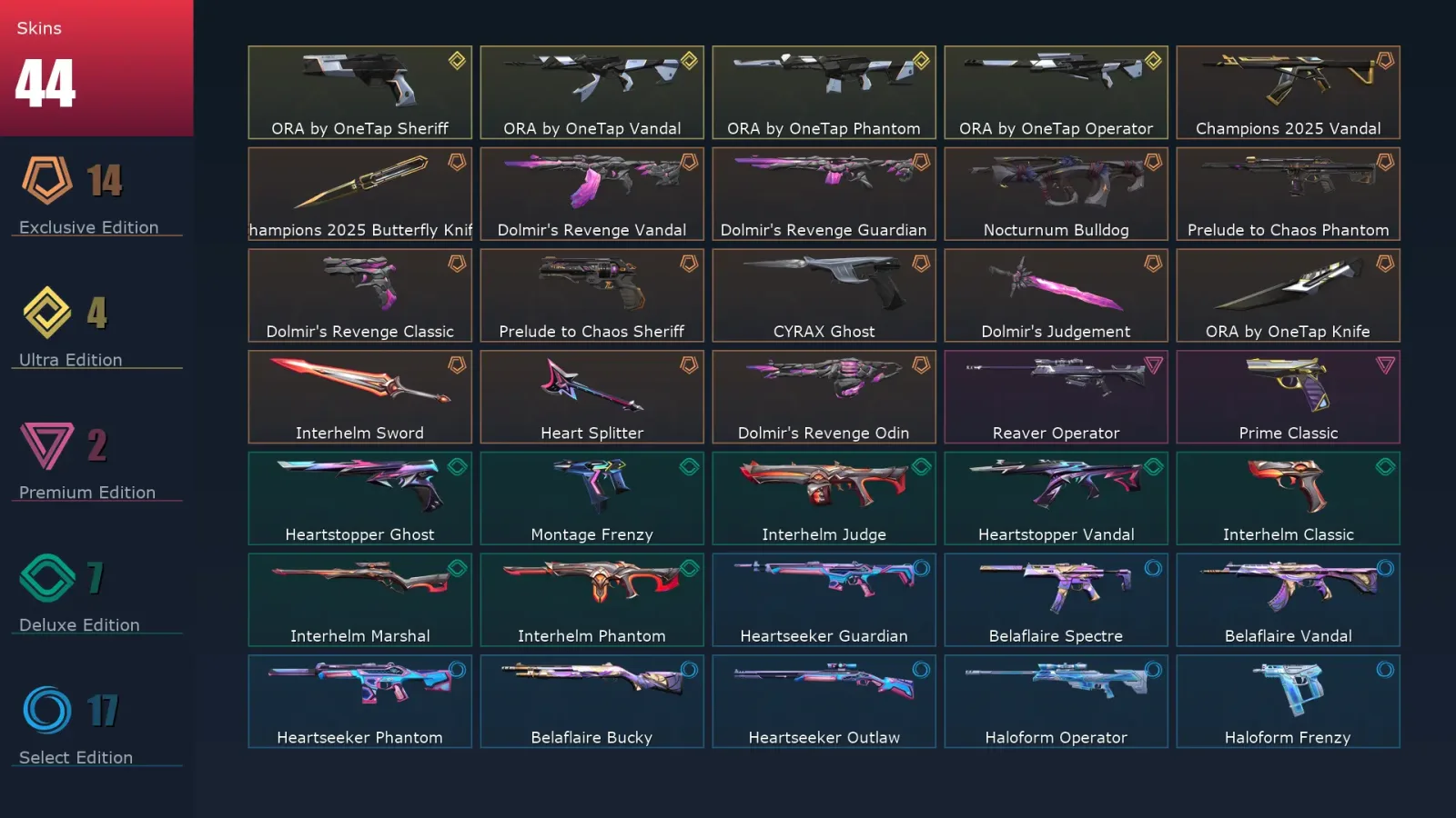 [Valorant] | EU | Level 80 | 24 Agents | 44 Skins — Valorant account