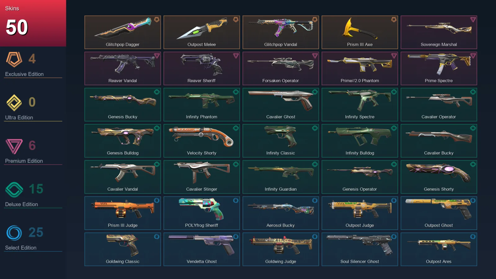 NA | Lv107 | Unranked | 50 Skin | 23 Agent | 70 Buddy — Valorant account