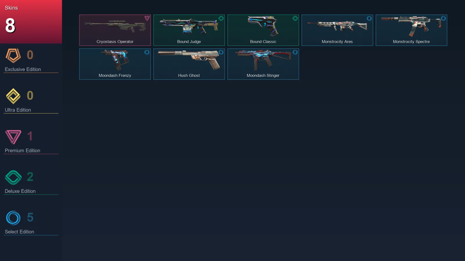 EU | Lv38 | Unranked | 8 Skin | 11 Agent | 25 Buddy