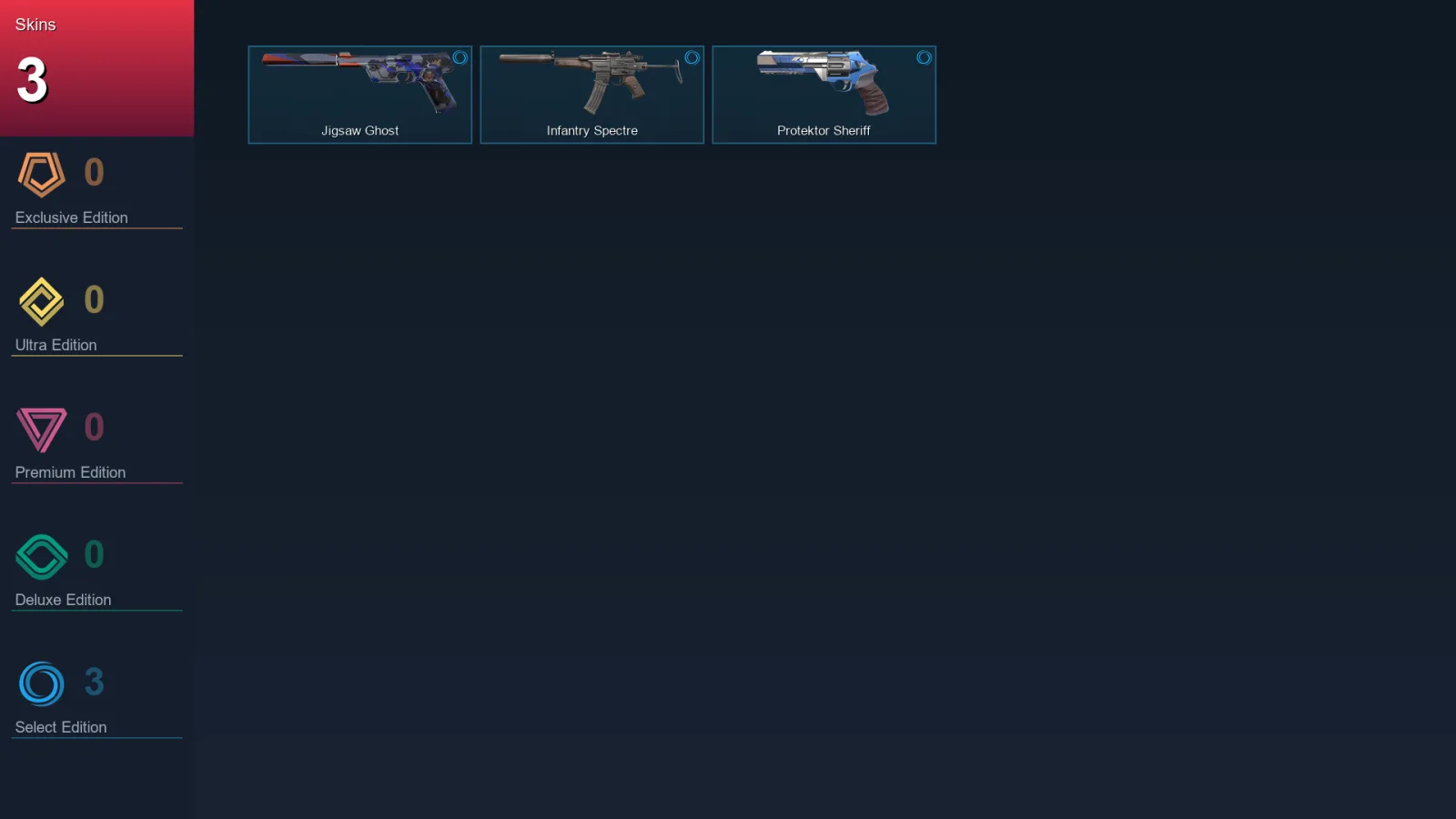 AP | Lv59 | Unranked | 3 Skin | 17 Agent | 22 Buddy