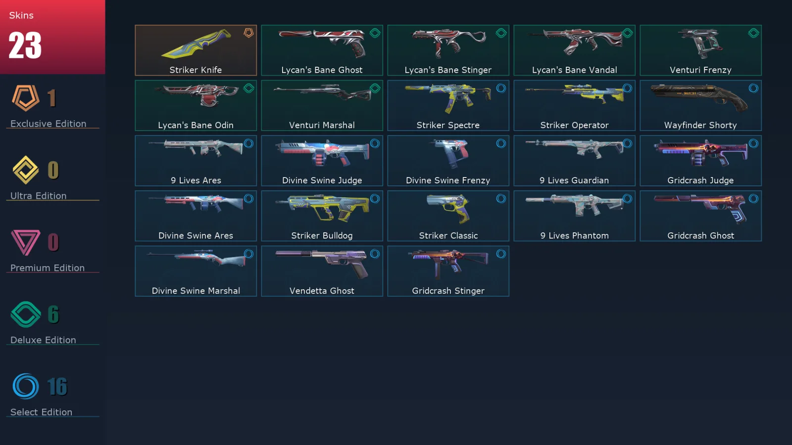 [Valorant] | EU | Level 39 | 12 Agents | 23 Skins