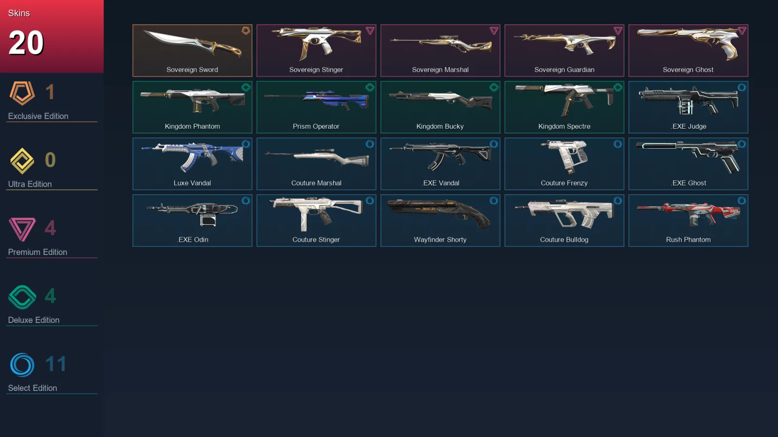 NA | Lv36 | Unranked | 20 Skin | 13 Agent | 31 Buddy — Valorant account